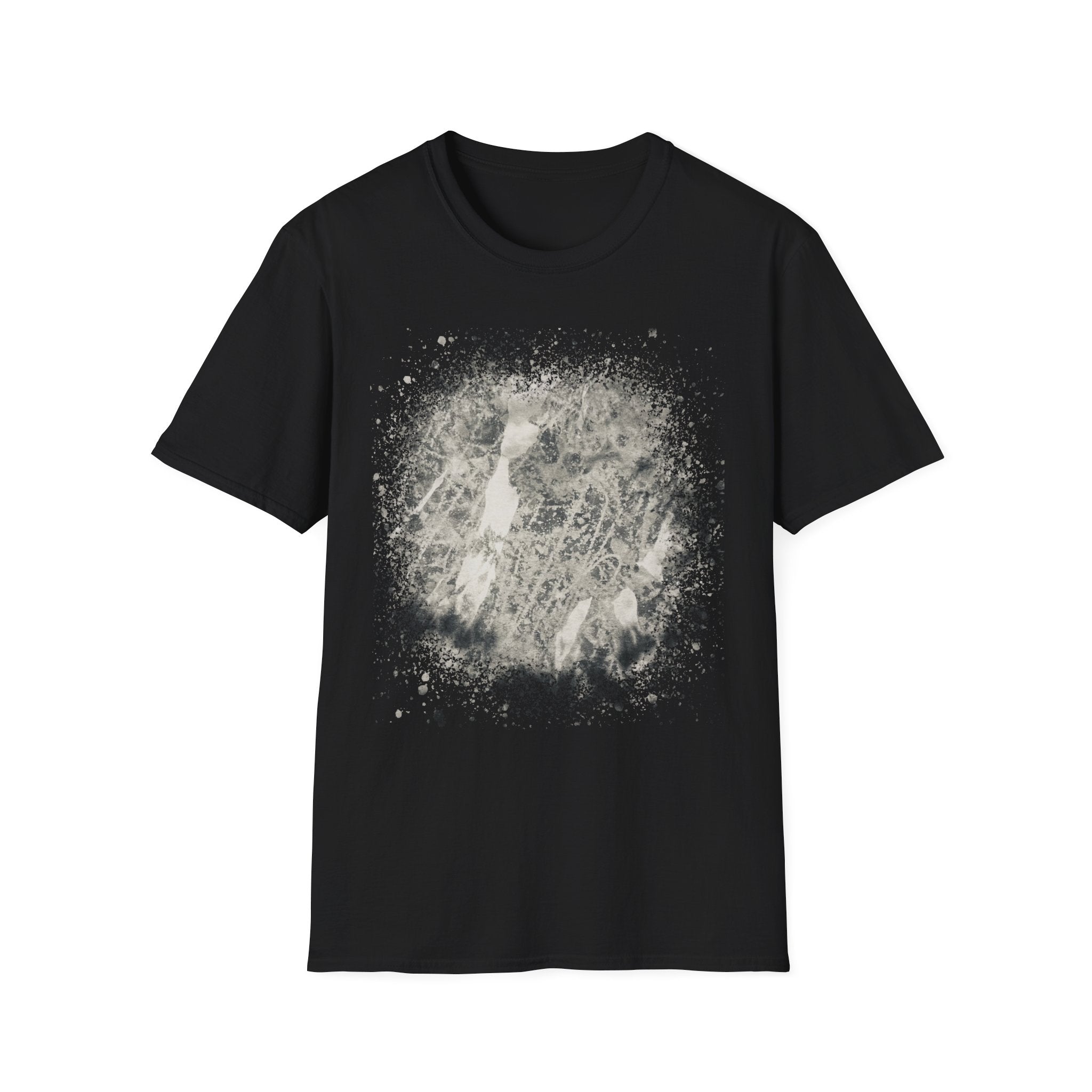 GRAVITY:  Gritty, edgy, Monochrome Tie-Dye Unisex T-Shirt, Casual Everyday Wear, Gift for Friends, Trendy Summer Fashion, Unique Art Apparel