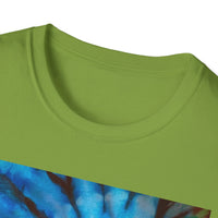 BLUE TIDE: Ocean inspired, Colorful swirl Tie-Dye Unisex T-Shirt - Boho-Chic Fashion, Summer Vibes, Gift for Him/Her, Festival Wear, Cozy Everyday Top