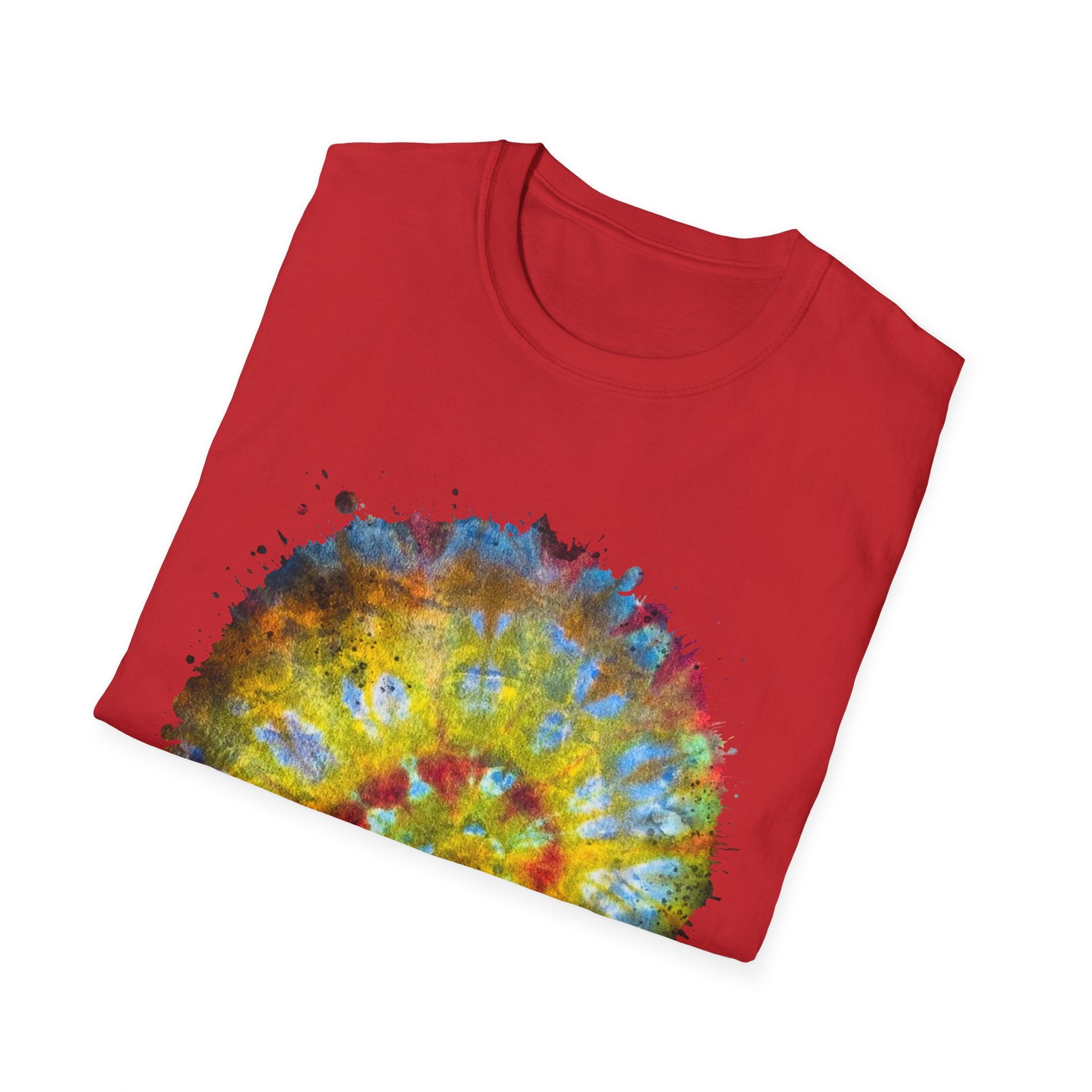 Habanero Helix 2:  Vibrant Tie-Dye Unisex T-Shirt, Retro Graphic Tee, Casual Wear, Unique Gift, Festival Fashion, Summer Apparel