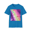 NEON DISCOVERY:  Sky zone, Vibrant Tie-Dye Unisex Softstyle T-Shirt - Trendy Casual Wear, Summer Festivals, Gifts for Friends, Retro Vibe, Unisex Tee