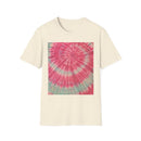 FLAMINGO:  Pink explosion! Colorful Tie-Dye Unisex Softstyle T-Shirt – Perfect for Festivals, Summer Vibes, Casual Outings, Gifts, and Everyday Wear