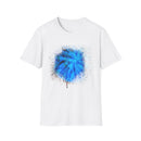 Blue Tide 2:  Vibrant Blue Drip Edge Tie-Dye Unisex Softstyle T-Shirt, Comfy Casual Wear, Summer Outfits, Beach Vibes, Gift for Him/Her, Trendy Apparel