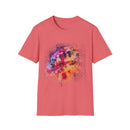 Serenade 2:  Vibrant Drip Artistic T-Shirt, Unisex Softstyle Tee, Colorful Streetwear, Graphic Tee, Casual Artwear, Trendy Summer Shirt