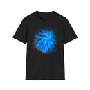 Blue Tide 2:  Vibrant Blue Drip Edge Tie-Dye Unisex Softstyle T-Shirt, Comfy Casual Wear, Summer Outfits, Beach Vibes, Gift for Him/Her, Trendy Apparel