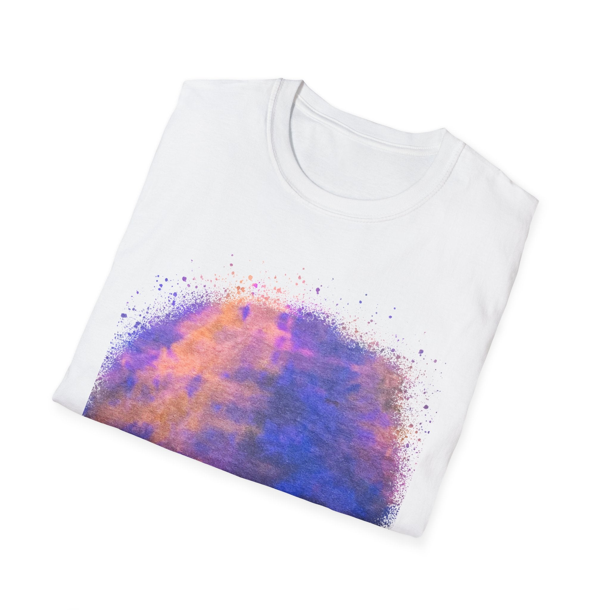 HURRICANE RIDGE: Vibrant Abstract Art T-Shirt | Unisex Softstyle Tee, Casual Wear, Gift for Art Lovers, Summer Vibes, Unique Statement Piece