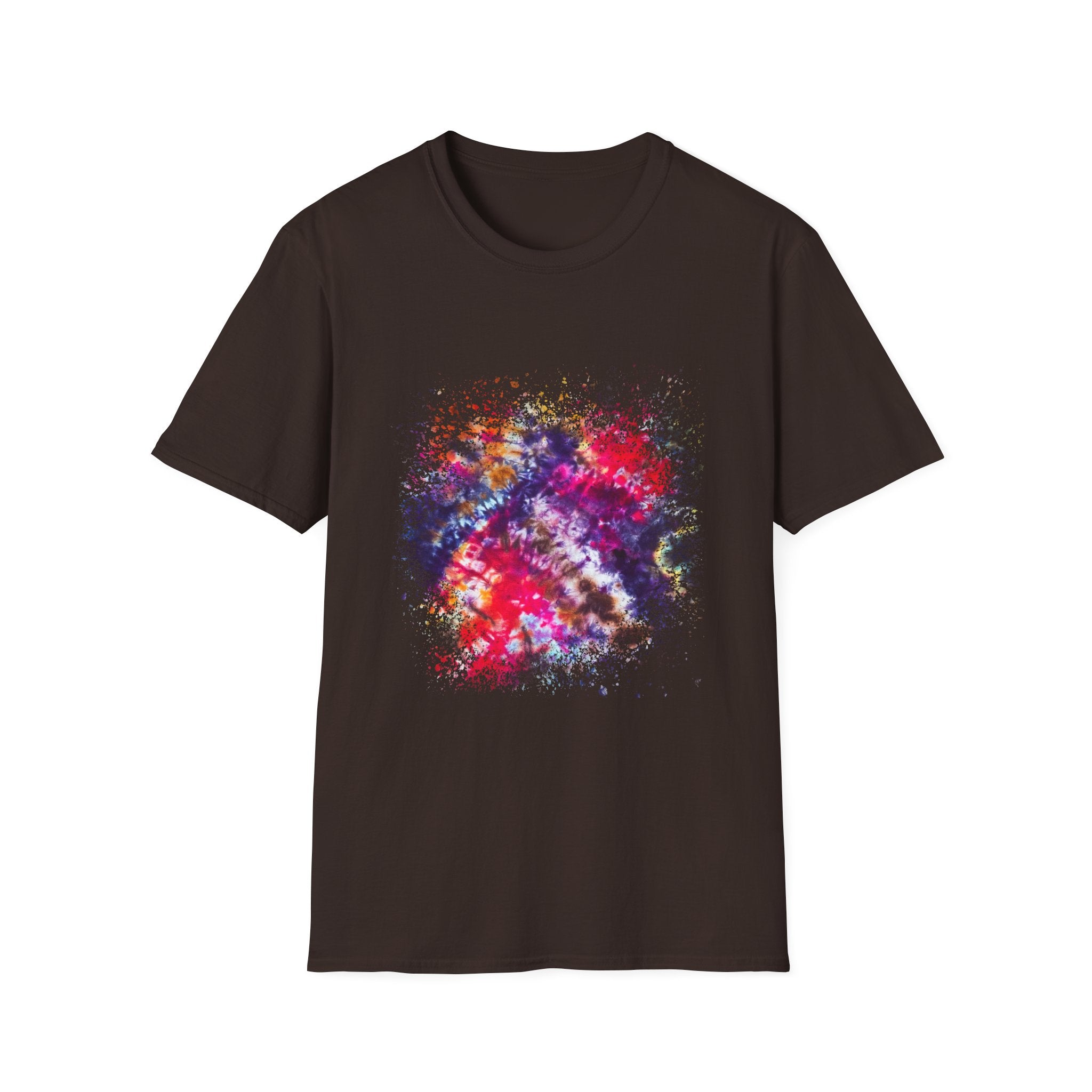 Fifth Dimension 2:  Cool Splash Art Unisex Softstyle T-Shirt, Colorful Tee, Casual Wear, Birthday Gift, Art Lover Shirt, Graphic Tee