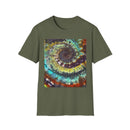 TEMPTATION: Mystical Vibrant Tie-Dye T-Shirt, Unisex Softstyle Tee, Boho Festival Wear, Summer Vibe Shirt, Eco-Friendly Apparel, Gift for Him or Her