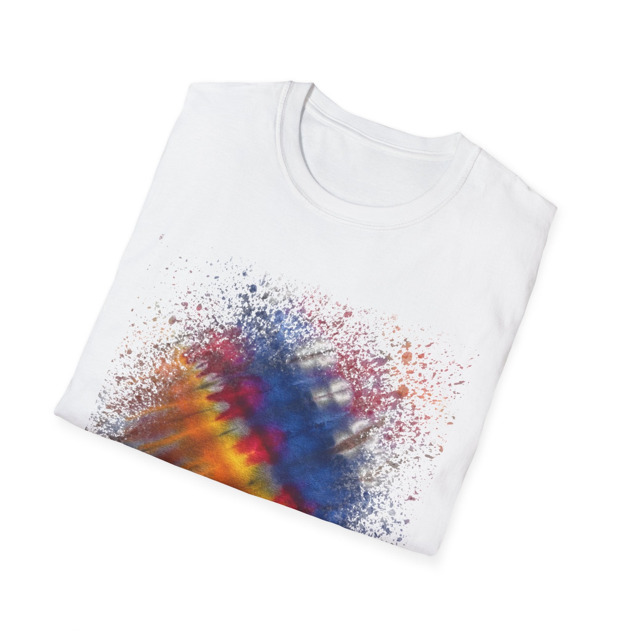 INTUITION:  Sunrise inspired, Vibrant Tie-Dye Unisex Softstyle T-Shirt | Comfortable Casual Wear, Gift Idea for Summer, Music Festivals, Retro Vibes, Unisex Apparel