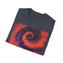 POWER BALL BLISS: Vibrant swirl Tie-Dye Unisex Softstyle T-Shirt, Summer Festival Tee, Bohemian Apparel, Gift for Friends, Unique Graphic Shirt