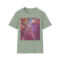 RASPBERRY SORBET:  Splat style, Galactic Vibe Unisex Softstyle T-Shirt | Space Art Tee, Cosmic Shirt, Gift for Astronomers, Unique Spacewear, Casual Wear