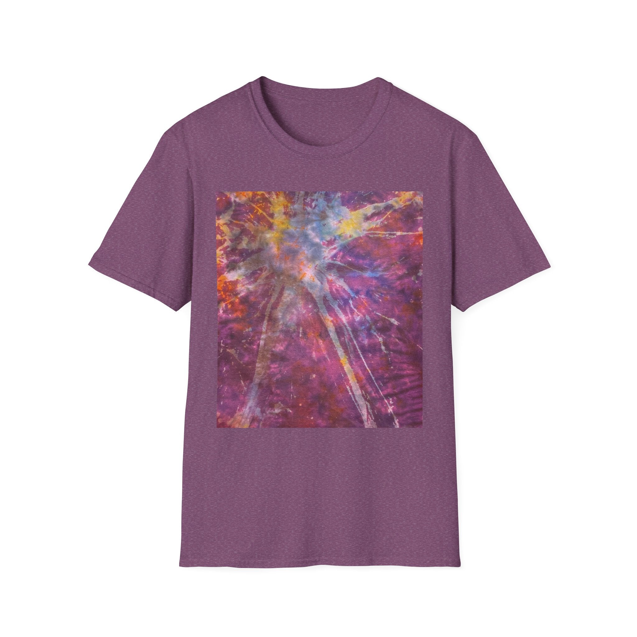 RASPBERRY SORBET:  Splat style, Galactic Vibe Unisex Softstyle T-Shirt | Space Art Tee, Cosmic Shirt, Gift for Astronomers, Unique Spacewear, Casual Wear