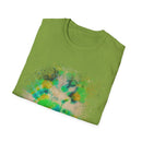 TURQUOISE TREASURE:  Colorful, splat style, Vibrant Abstract T-Shirt | Unisex Softstyle Graphic Tee, Casual Wear, Gift for Art Lovers, Summer Fashion, Unique Design
