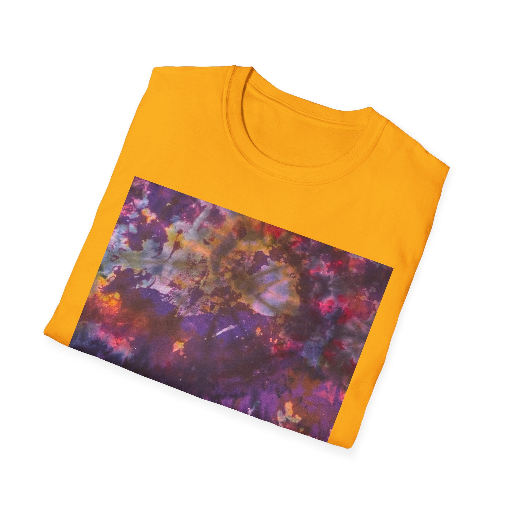 FANTASIA:  Fantasy inspired Splat style, Tie-Dye Unisex Softstyle T-Shirt | Perfect for Summer Festivals, Casual Outings, Gifts, and Relaxation