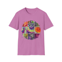 Resilience 2:  Vibrant Tie-Dye Unisex Softstyle T-Shirt, Bohemian Tee, Summer Apparel, Festival Wear, Gift for Him or Her