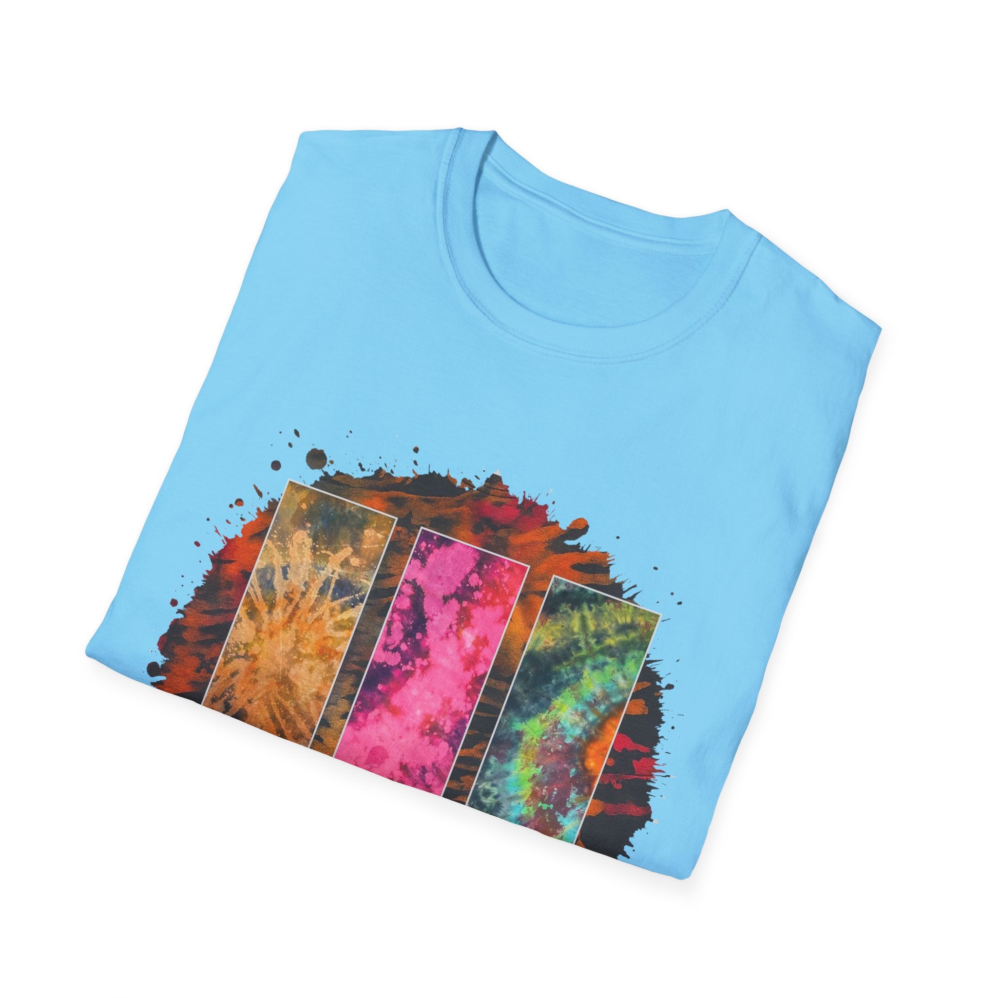 Firestone 2:  Vibrant Tie-Dye Unisex T-Shirt, Colorful Casual Tee, Summer Festival Shirt, Gift for Friends, Boho Style Apparel