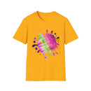 Neon Discovery 2:  Colorful Tie-Dye Splash Unisex Softstyle T-Shirt, Casual Tee, Summer Vibes, Festival Wear, Everyday Comfort, Gift Idea