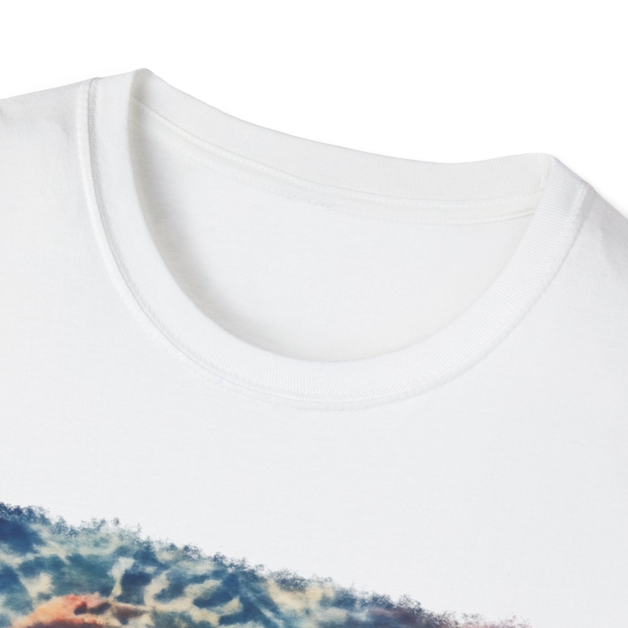 SUNSET TANGO: Vibrant Collage Tie-Dye T-Shirt, Bohemian Unisex Tee, Perfect for Festivals, Gifts, Summer Vibes, Art-Inspired Wear, Music Events