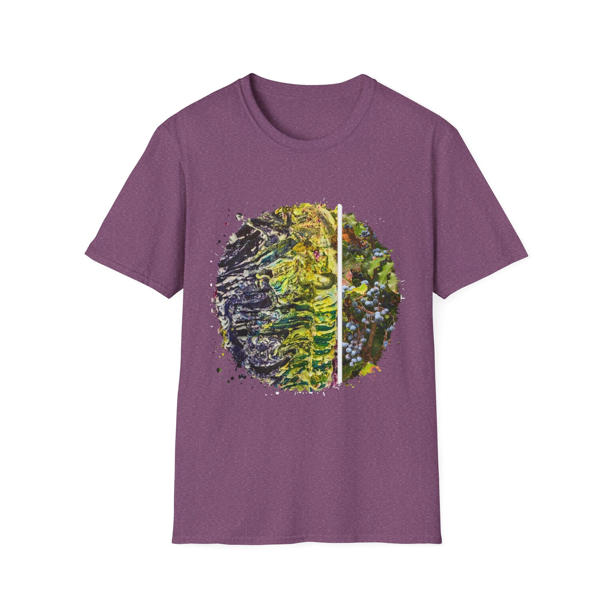Blueberry Bliss 2:  Nature-Inspired Unisex Softstyle T-Shirt, Graphic Tee, Eco-Friendly Apparel, Earthy Vibe Shirt, Casual Wear, Nature Lover Gift
