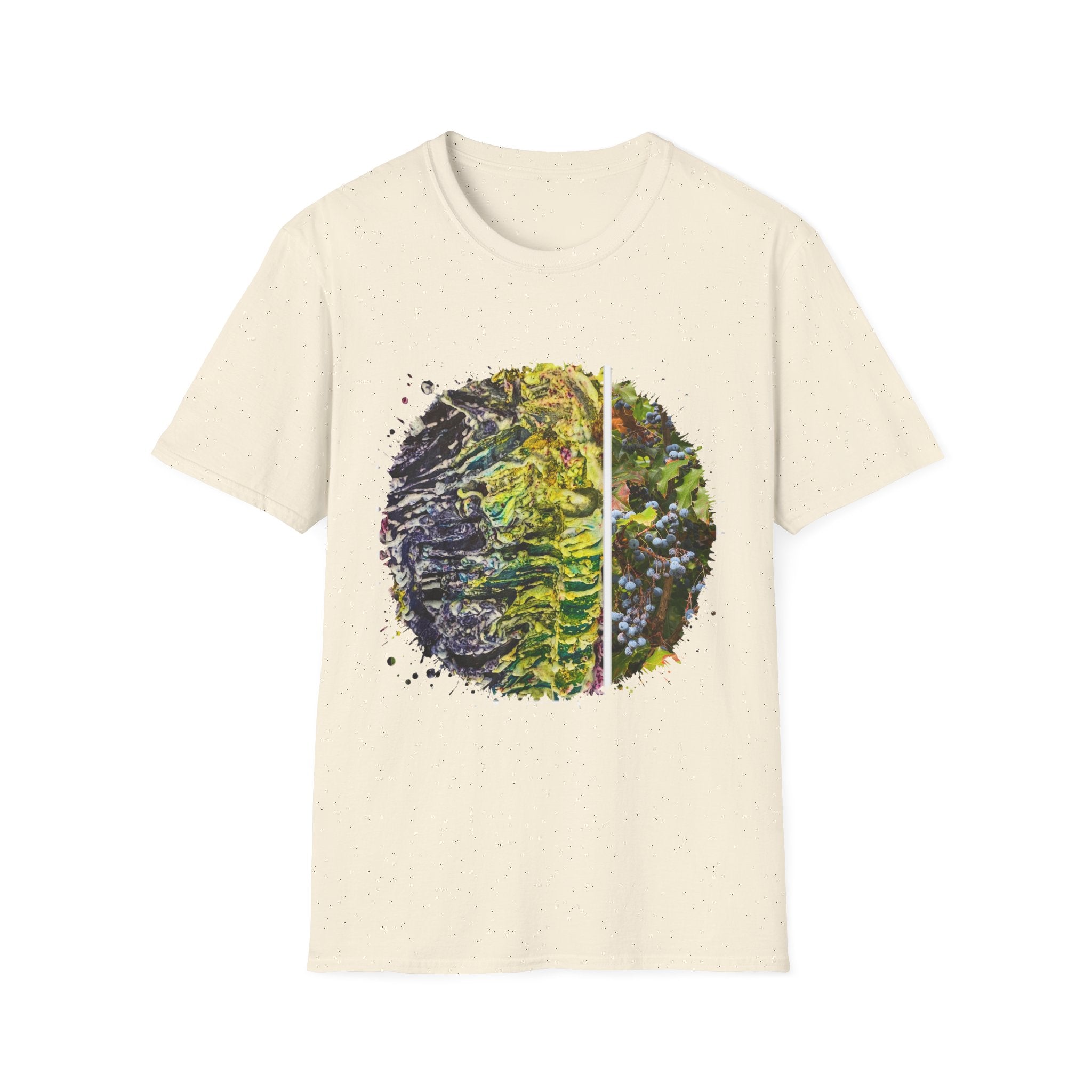 Blueberry Bliss 2:  Nature-Inspired Unisex Softstyle T-Shirt, Graphic Tee, Eco-Friendly Apparel, Earthy Vibe Shirt, Casual Wear, Nature Lover Gift