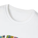 The Dilemma 2:  Colorful Collage Unisex Softstyle T-Shirt - Vibrant Art Tee, Casual Wear, Unique Gift, Graphic Tee, Everyday Essentials, Trendy Fashion