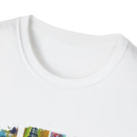 The Dilemma 2:  Colorful Collage Unisex Softstyle T-Shirt - Vibrant Art Tee, Casual Wear, Unique Gift, Graphic Tee, Everyday Essentials, Trendy Fashion