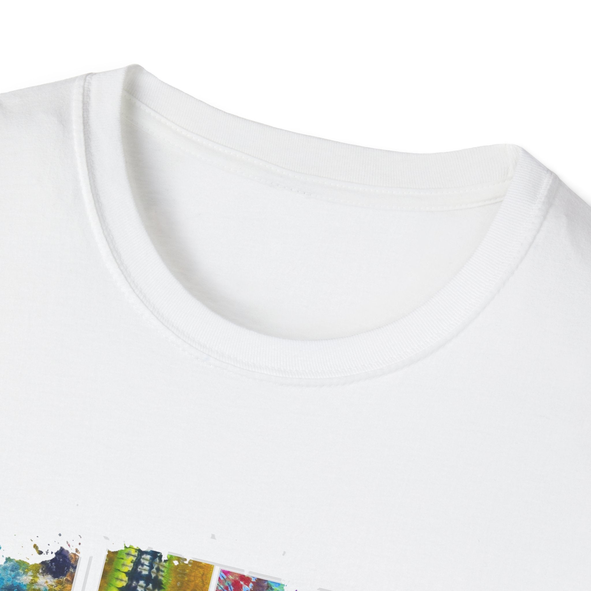 The Dilemma 2:  Colorful Collage Unisex Softstyle T-Shirt - Vibrant Art Tee, Casual Wear, Unique Gift, Graphic Tee, Everyday Essentials, Trendy Fashion