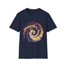 Scarlet Saga 2:  Spiral Tie-Dye Unisex Softstyle T-Shirt | Boho Chic, Casual Wear, Gift for Artists, Summer Fashion, Music Festivals