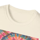 RAINBOW BALLAD: Colorful  rainbow sherbet style,  Tie-Dye Unisex Softstyle T-Shirt | Boho Vibe, Summer Essentials, Eco-Friendly Fashion, Gift for Friends, Casual Wear