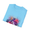 Fifth Dimension 2:  Cool Splash Art Unisex Softstyle T-Shirt, Colorful Tee, Casual Wear, Birthday Gift, Art Lover Shirt, Graphic Tee