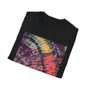 SMASH PARTY: Edgy quarter swirl vibe Tie-Dye Unisex T-Shirt - Boho Style, Summer Vibes, Festival Wear, Beach Party Outfit, Unique Gift Idea
