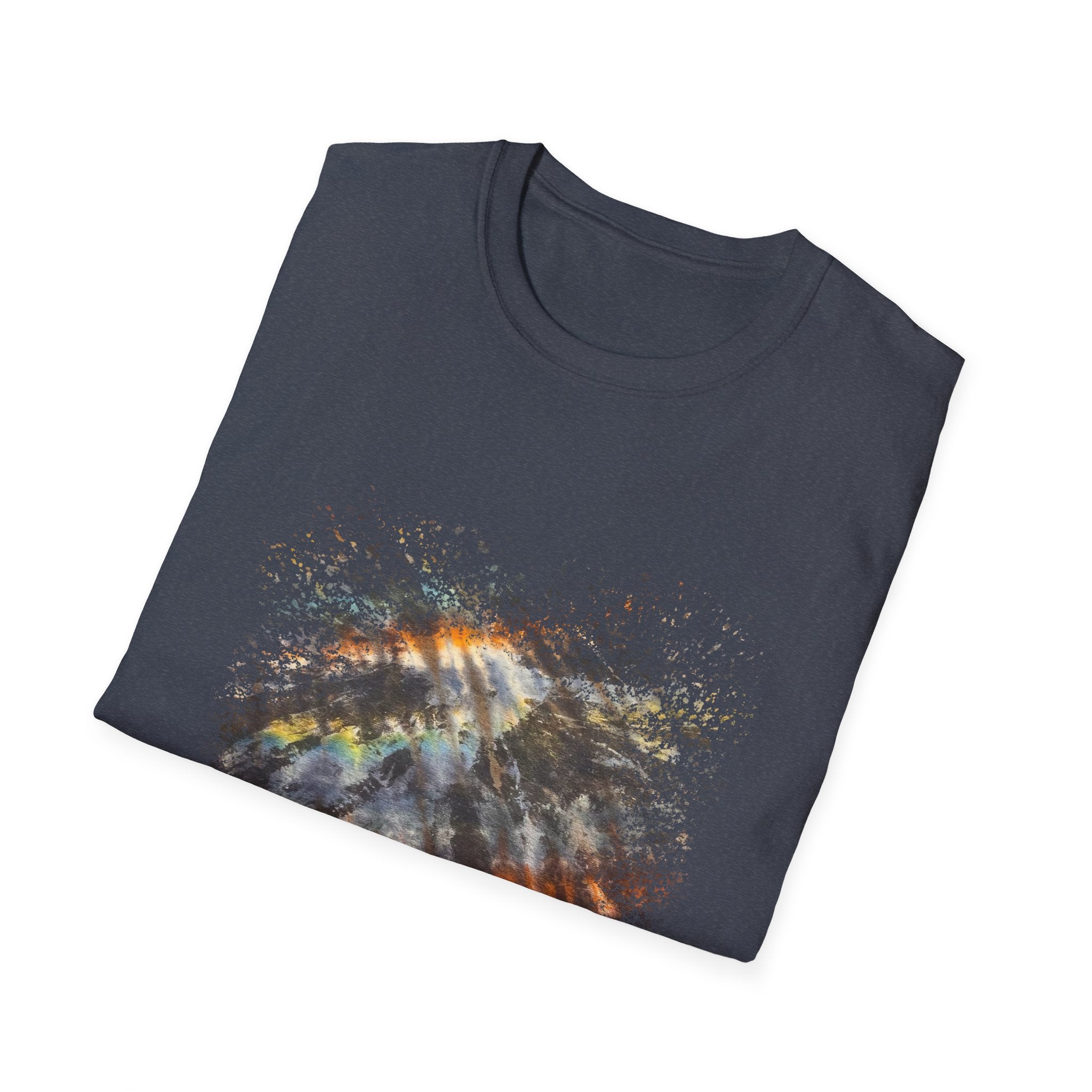 Asteroid Menace 2:  Artistic Abstract Unisex Softstyle T-Shirt | Trendy Graphic Tee, Casual Wear, Unique Fashion Gift, Art Lover Apparel, Everyday Comfort