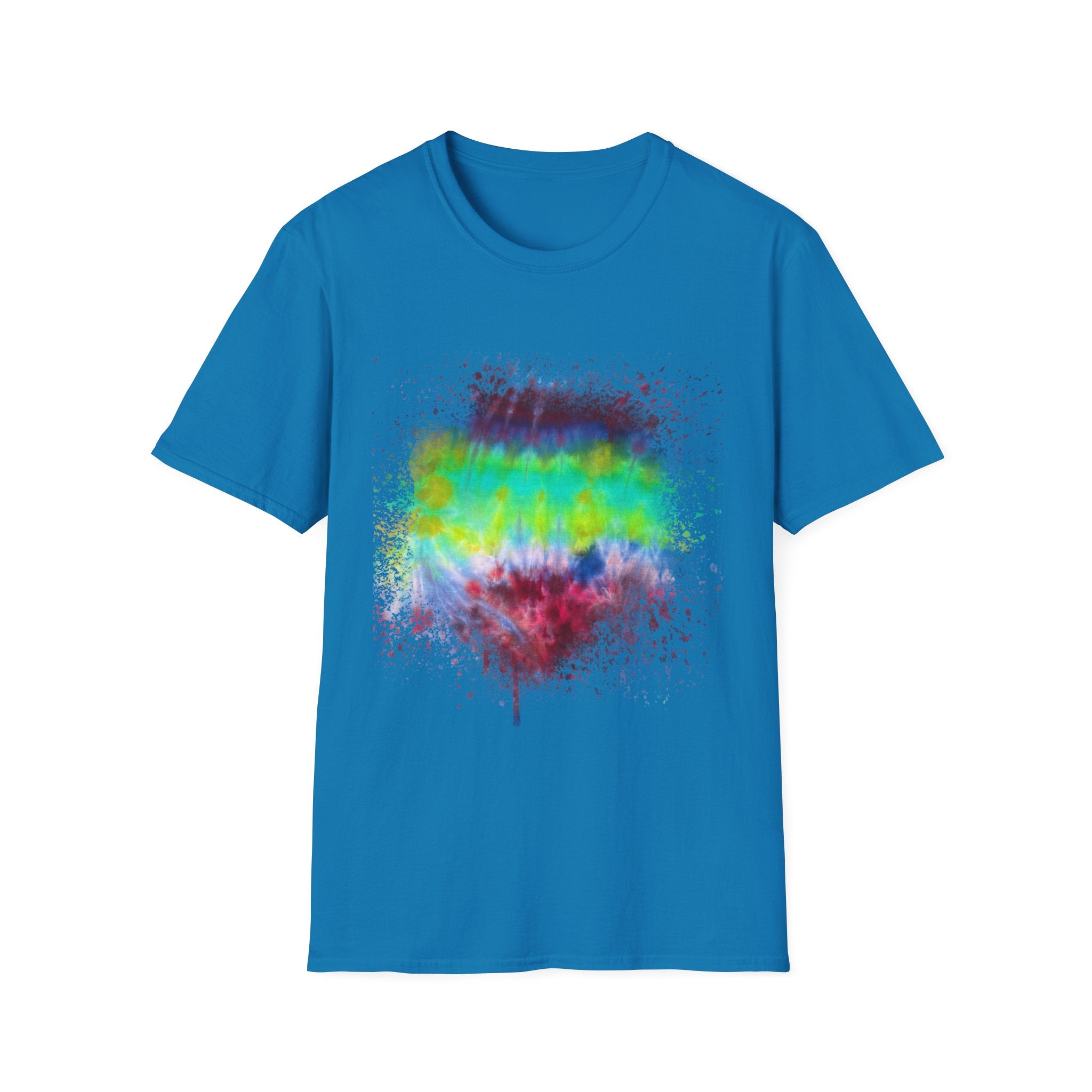 Sidewinder Showdown 2:  Vibrant Artistic Drip T-Shirt, Colorful Graphic Tee, Unisex Rainbow Shirt, Casual Wear, Gift for Art Lovers, Summer Fashion