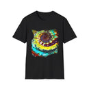 Gideon 2:  Vibrant Swirl Snowy Unisex Softstyle T-Shirt, Colorful Tie-Dye Tee, Trendy Casual Wear, Perfect Gift, Summer Vibes