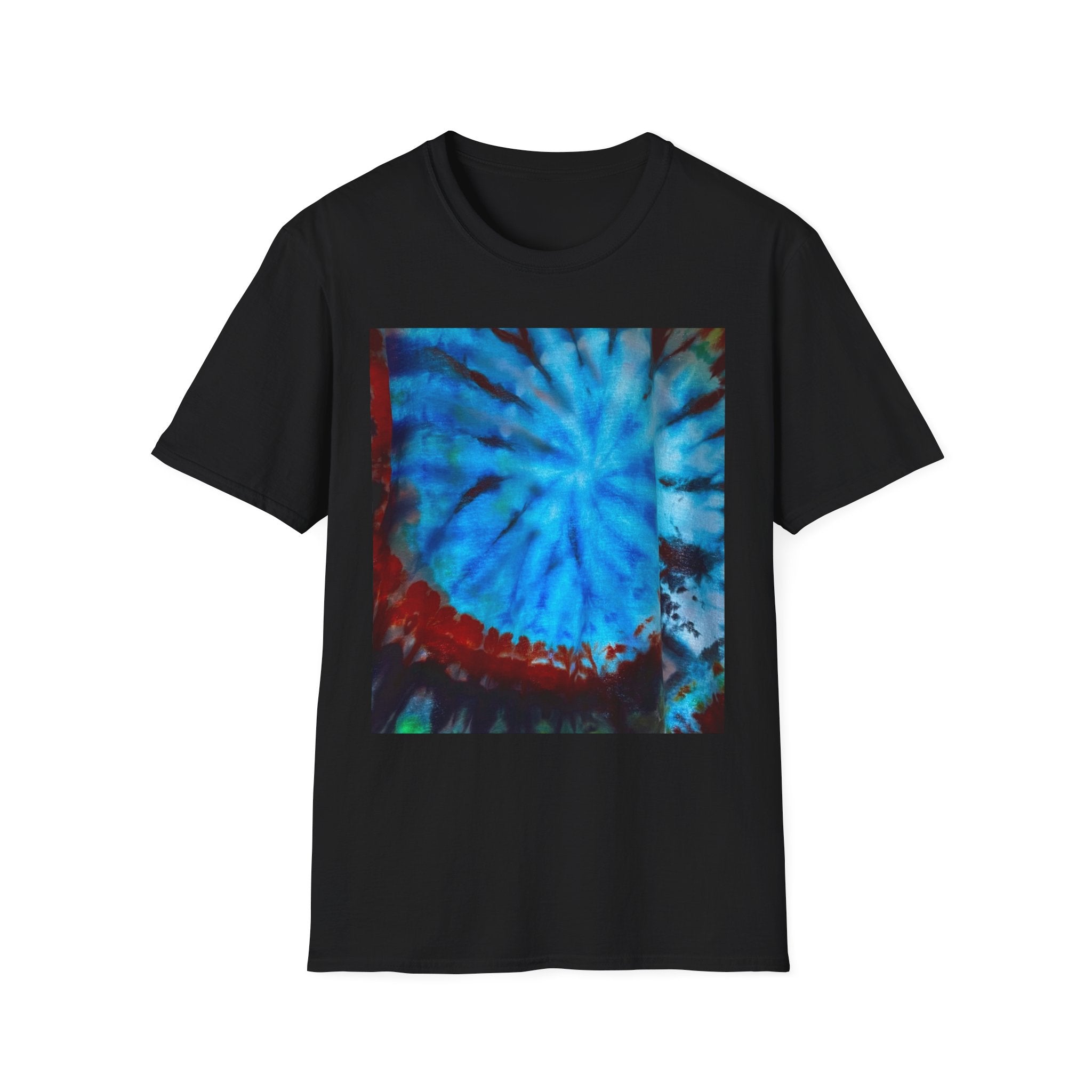 BLUE TIDE: Ocean inspired, Colorful swirl Tie-Dye Unisex T-Shirt - Boho-Chic Fashion, Summer Vibes, Gift for Him/Her, Festival Wear, Cozy Everyday Top