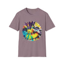 PARAGON 2: Splatter style, jubilee tie dye, Colorful Tie-Dye Unisex Softstyle T-Shirt, Boho Tee, Summer Fashion, Festival Wear, Casual Outfit, Gift Idea