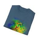 ANEMONE:  Cosmic, vibrant Tie-Dye Unisex Softstyle T-Shirt, Casual Wear, Summer Festival Shirt, Comfortable Everyday Tee, Gift for Friends