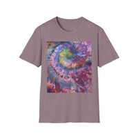 DRAGONFLY DESTINY: Fantasy inspired, Vibrant Tie-Dye T-Shirt, Unisex Softstyle Tee for Festivals, Summer Outings, Birthday Gifts, Casual Wear, Eco-Friendly Fashion