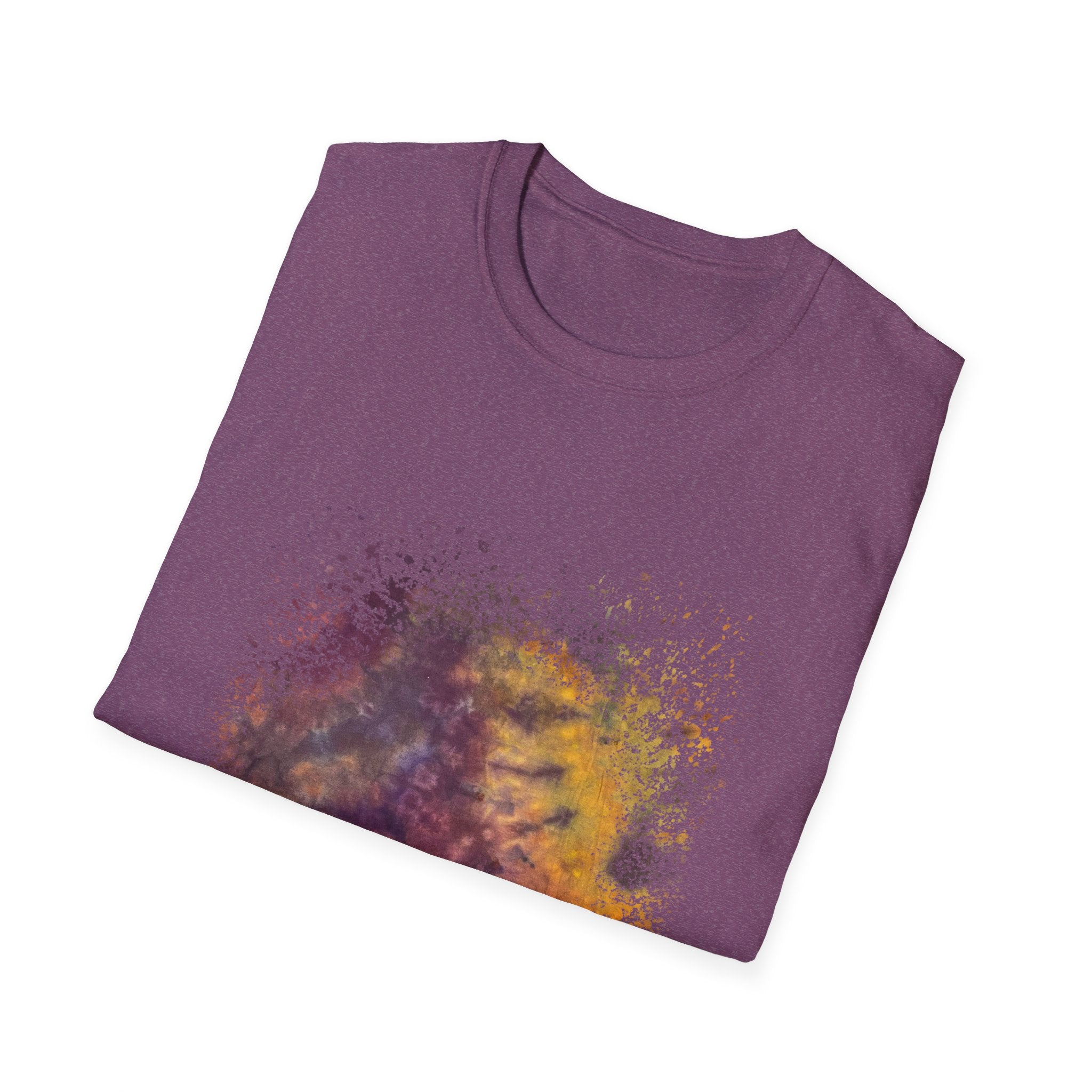 Amber Prerogative 2:  Colorful Splash Unisex Softstyle T-Shirt, Casual Wear, Gift for Art Lovers, Summer Fashion, Vibrant Graphic Tee