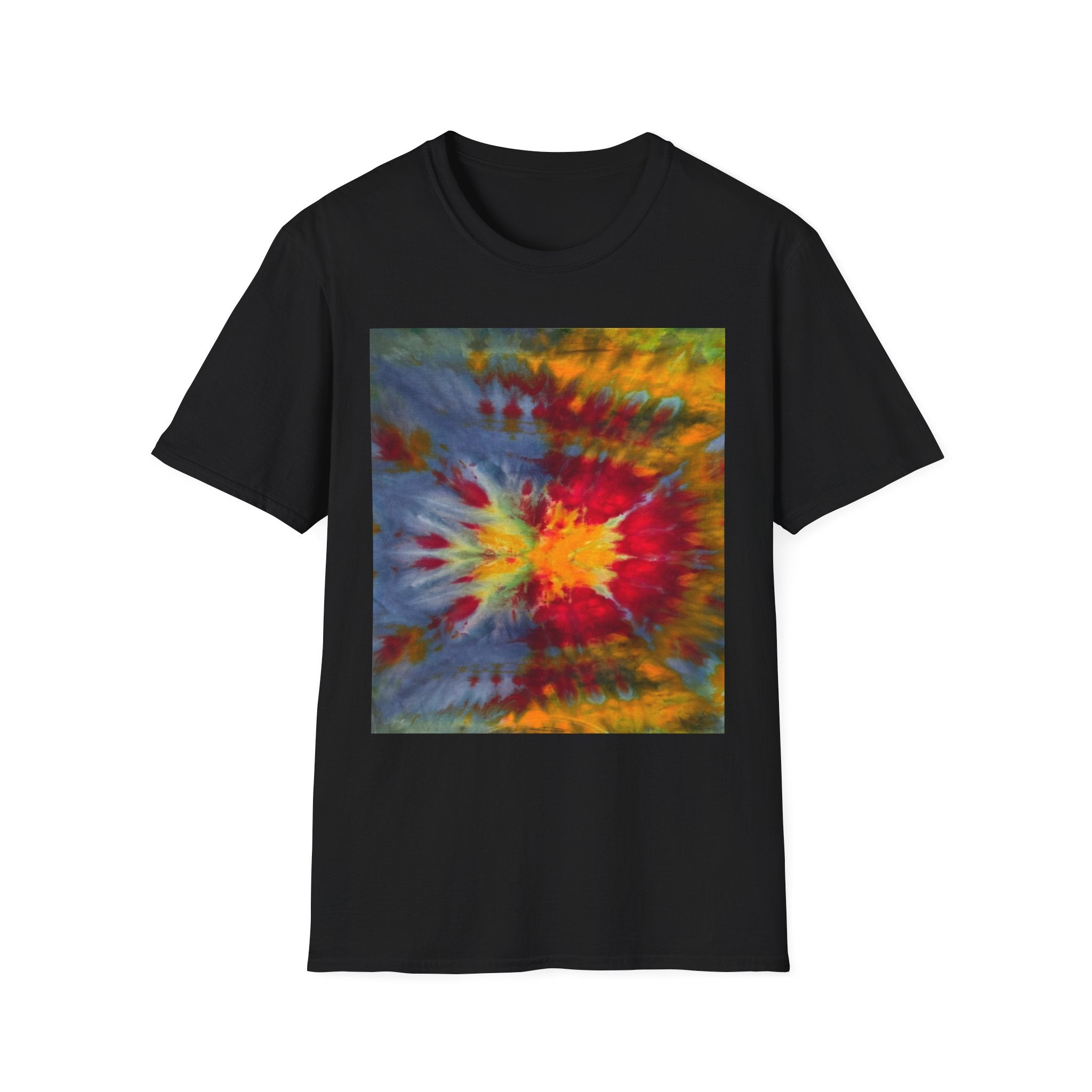 SUPERSONIC: Splat style, Colorful Tie-Dye Unisex T-Shirt, Boho Tee for Festivals, Casual Wear, Gift for Music Lovers, Summer Vibes, LGBTQ+ Pride