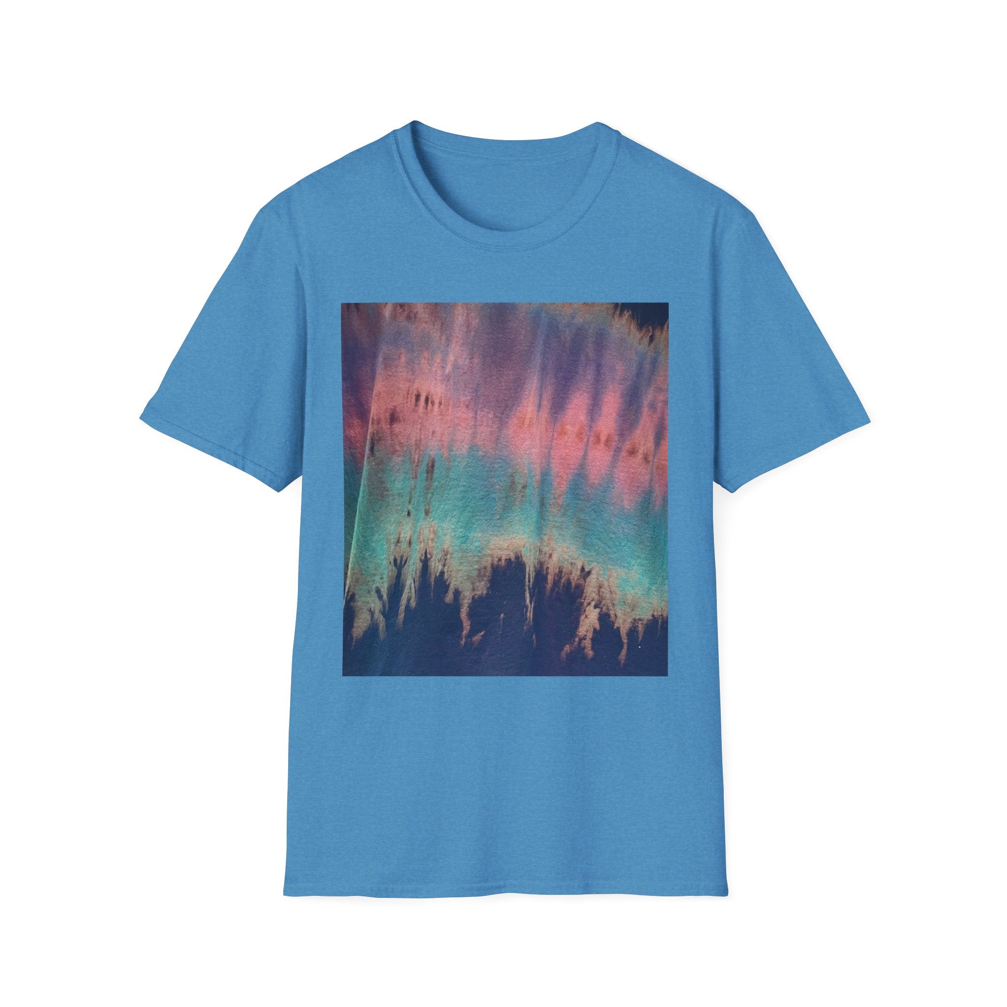 MOMENTUM: Northern Lights inspired, Edgy, Vibrant Tie-Dye Unisex T-Shirt, Softstyle Tee for Summer, Casual Wear, Fashion Statement, Gift for Friends, Festival Outfit, Relaxed Fit
