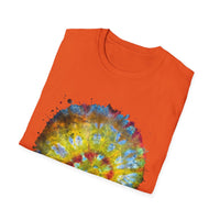Habanero Helix 2:  Vibrant Tie-Dye Unisex T-Shirt, Retro Graphic Tee, Casual Wear, Unique Gift, Festival Fashion, Summer Apparel
