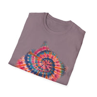 Rainbow Ballad 2: Colorful Snowy edge Tie-Dye Unisex T-Shirt, Bohemian Tee, Festival Wear, Summer Vibes, Casual Fashion, Gift for Her/Him
