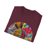 Synchronicity 2:  Colorful Tie-Dye Unisex T-Shirt, Boho Chic Tees, Summer Vibes Shirt, Festival Wear, Gift for Friends, Relaxed Fit Tops