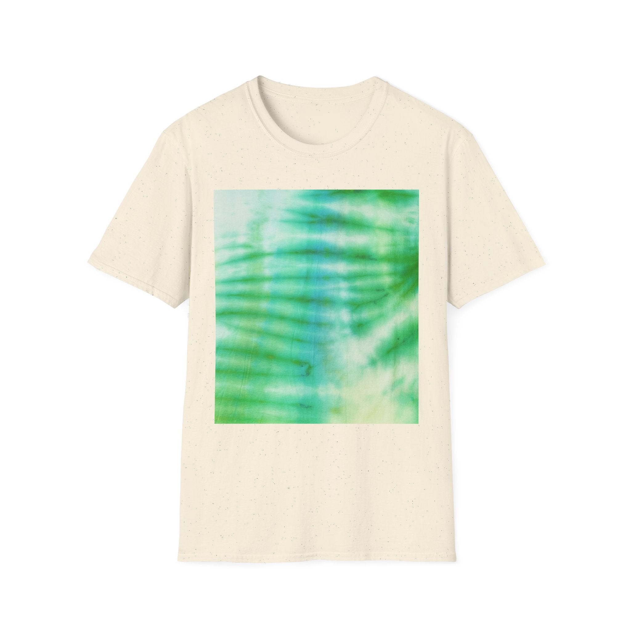 SWAMI: Soft, dreamy sea green/blue Tie-Dye Unisex T-Shirt, Festival Wear, Casual Style, Summer Vibes, Gift for Friends, Eco-Friendly Fashion
