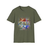 The Scramble 2:  Colorful Splash Unisex Softstyle T-Shirt, Casual Wear, Gift for Friends, Summer Fashion, Vibrant Art Tee