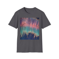 MOMENTUM: Northern Lights inspired, Edgy, Vibrant Tie-Dye Unisex T-Shirt, Softstyle Tee for Summer, Casual Wear, Fashion Statement, Gift for Friends, Festival Outfit, Relaxed Fit