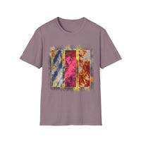 RUBICON:  Chic Vibrant Abstract Art Unisex Softstyle T-Shirt - Casual Wear, Art Lover Gift, Everyday Fashion, Unique Graphic Tee
