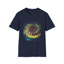 Temptation 2:  Colorful Spiral Art Unisex Softstyle T-Shirt, Casual Wear, Gift for Art Lovers, Eco-Friendly Tee, Summer Fashion