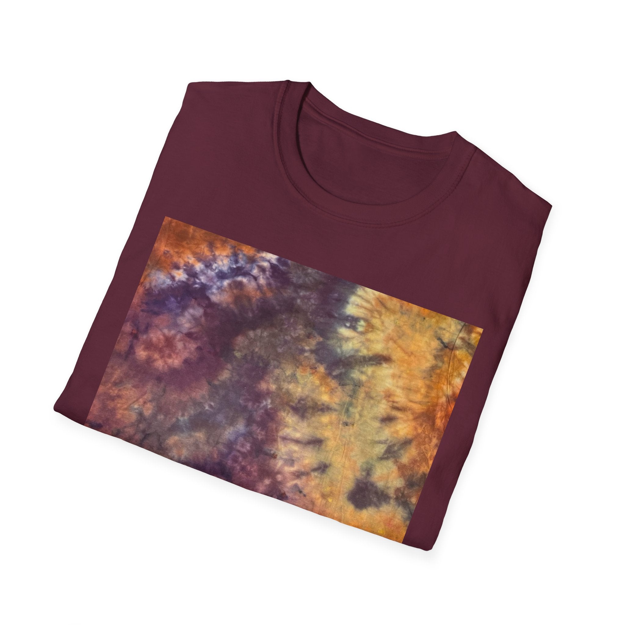 AMBER PREROGATIVE: Smash style Bohemian Tie-Dye T-Shirt, Unisex Casual Wear, Summer Festival Top, Gift for Music Lovers, Eco-Friendly Fashion
