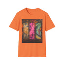 FIRE STONE: Stonehenge inspired collage, Colorful Tie-Dye Unisex T-Shirt, Boho Tee, Summer Vibes Shirt, Festival Wear, Unique Gift for Him and Her